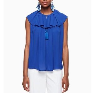 Kate Spade Tie Neck Silk Top XXS